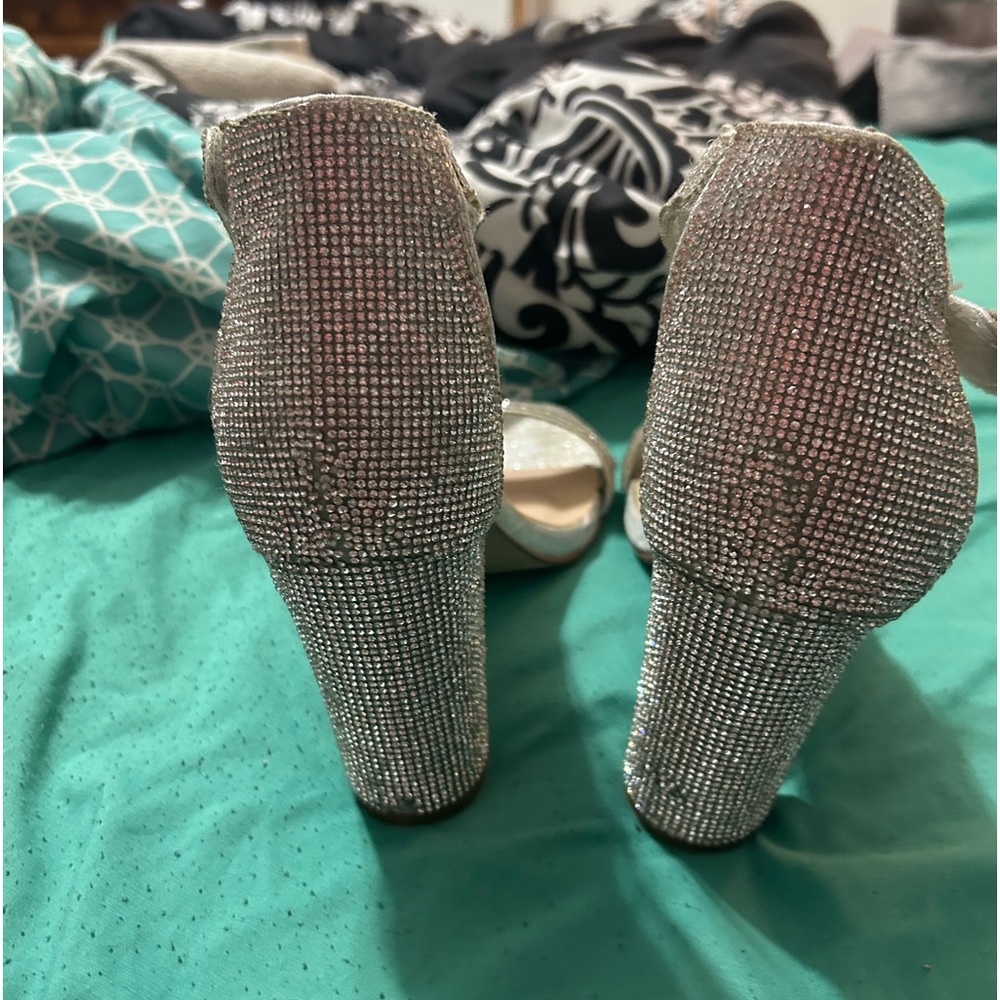 Silver Rhinestone Heels - Picture 3 of 4